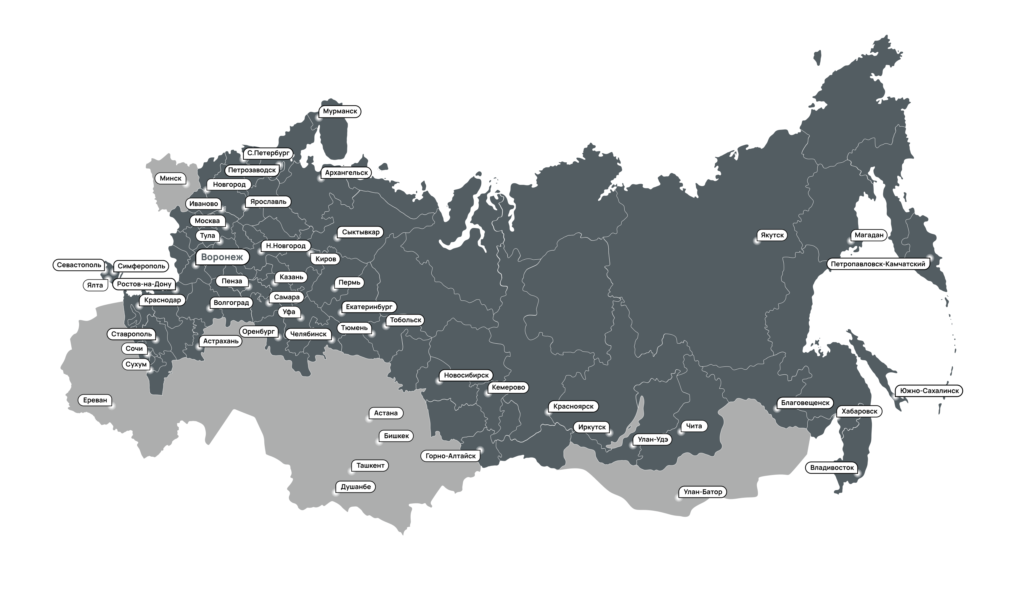 Карта проектов Ангстрем